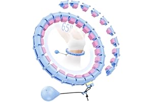 Skyrain Infinity Hoop Weighted Hula Hoop for Adults Weight Loss at Home, Fitness Hoop with 32 Detachable Knots, 65 Inch Plus 