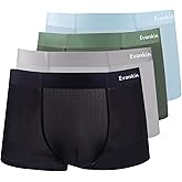 Evankin Mens Mesh Ice Silk Boxer Brief Breathable Cool Underwear Sexy Lace See Through Underpants