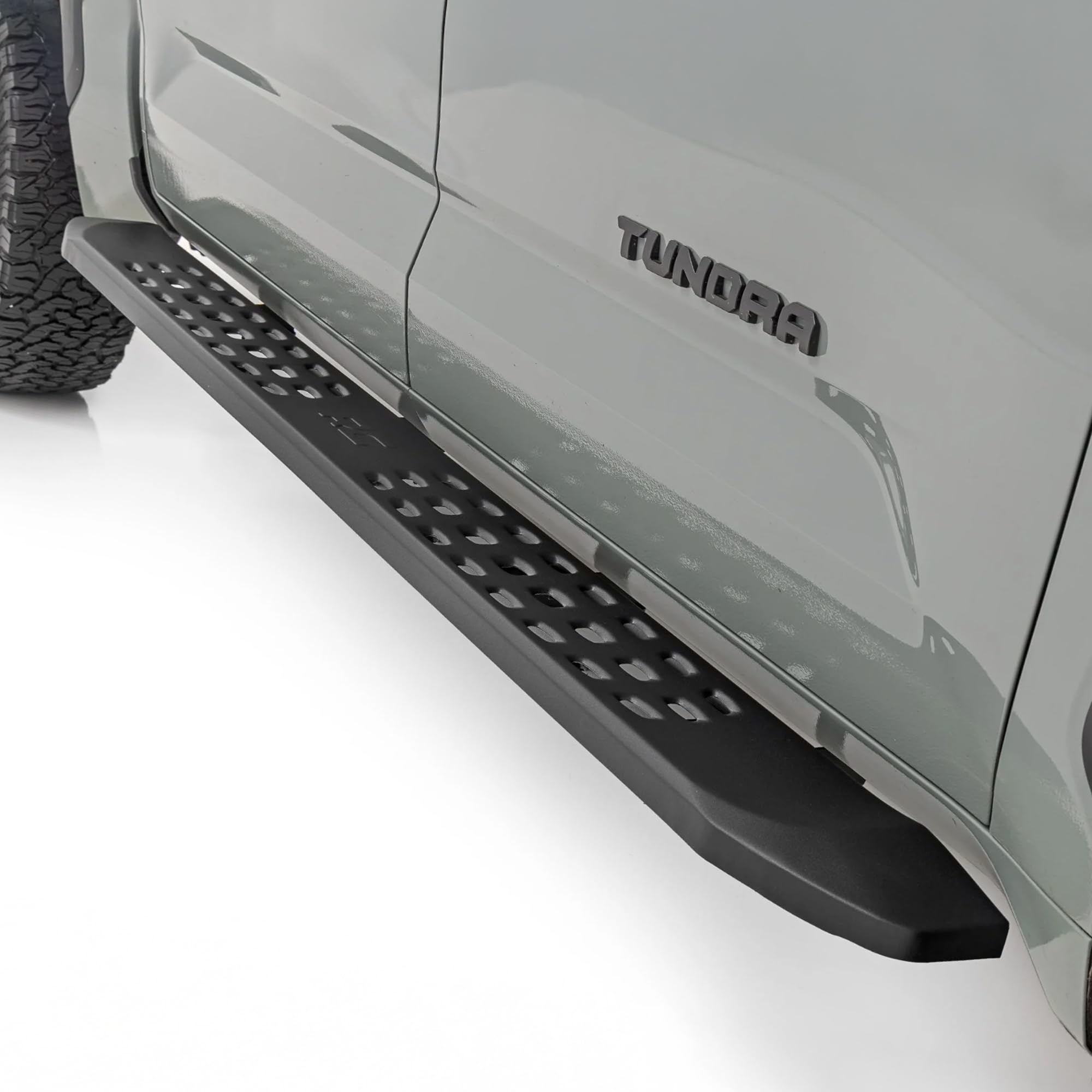 Photo 1 of Rough Country RPT2 Running Boards for Toyota Tundra (2022–2026) – Fits Crew Cab 2WD/4WD, 6.75" Steel Side Steps, No-Drill Install, Matte Black Raptor-Style Rails