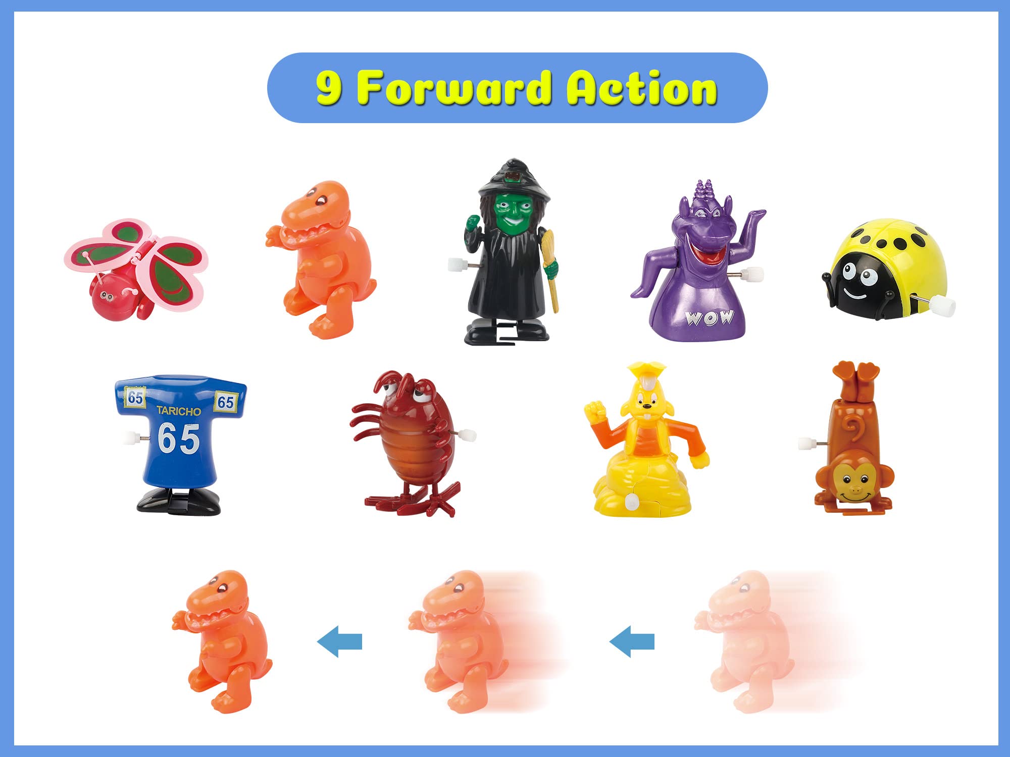 28 Pieces Assorted Wind-up Toys for Kids, Wind Up Animals Bulk Flipping Walking Jumping Swimming Clockwork Toys for Kids Clossroom Party Favors, Birthday Gifts