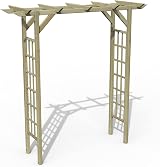 Forest Garden Classic Flat Top Arch Wooden Trellis Side Panels view 1