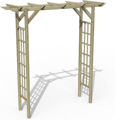 Forest Garden Classic Flat Top Arch Wooden Trellis Side Panels