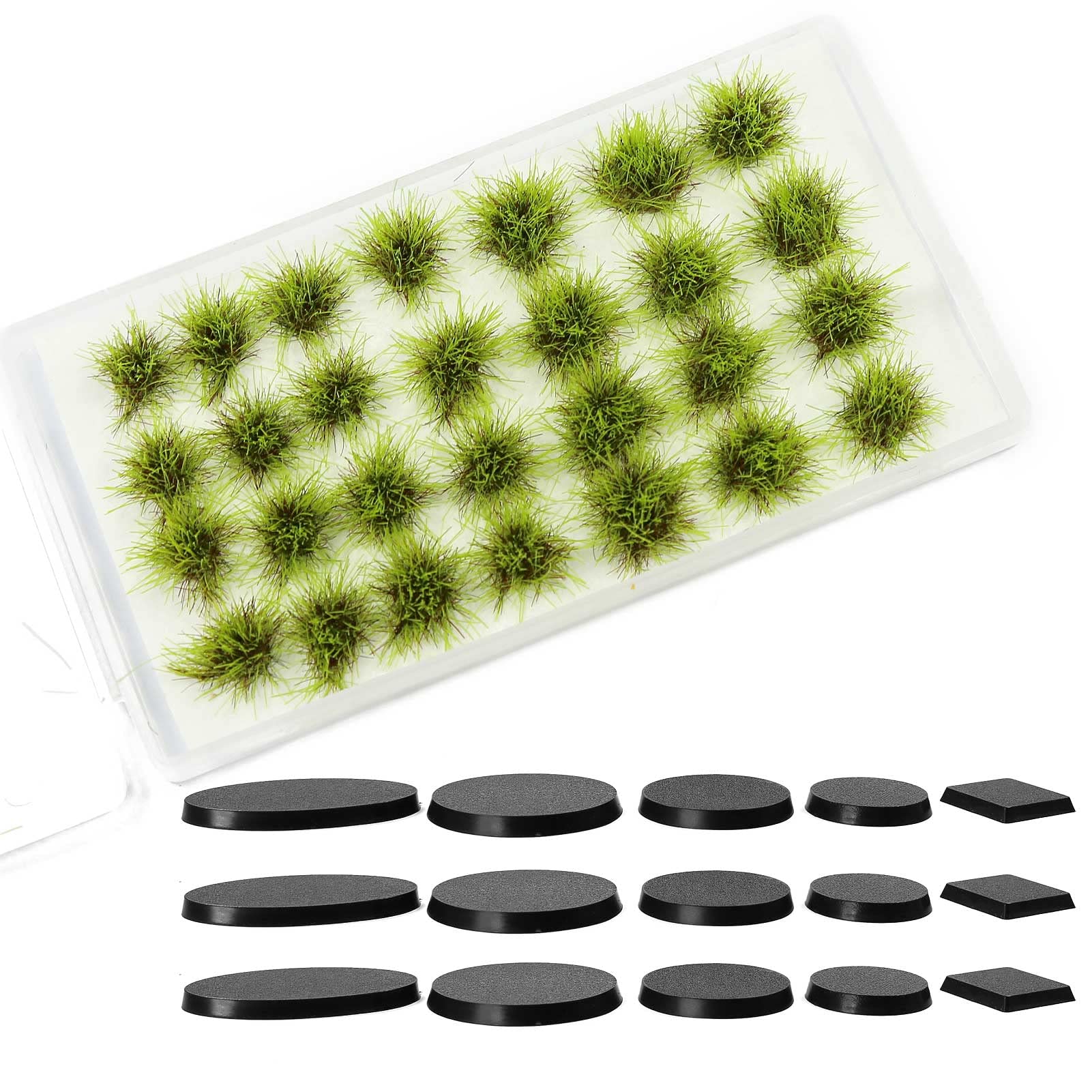 Evemodel Pack of Static Flowers With Model Base Ornamente Railway Flower Cluster Simulation Scenery (E)