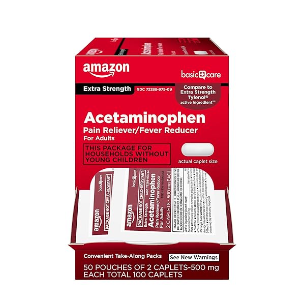 AMAZON BASIC CARE EXTRA STRENGTH ACETAMINOPHEN CAPLETS 500...