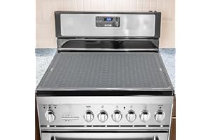 COITEK 2024Newest Stove Cover,Silicone Stove Top Cover for Electric Stove,27.6" x 19.7" Large Stove Top Protector,Heat Resistant Glass Cooktop Oven Mat,Non-Slip Dish Drying Mat Prevent Scratching- Grey