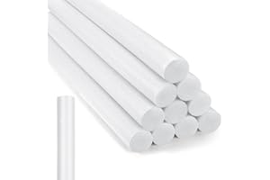 Kathfly 12 Pcs Floating Pool Noodles Foam Tube 1.5 x 35 Inches Floating Foam Tube Round Solid Noodle for Adults Swimming Craft Project(White)