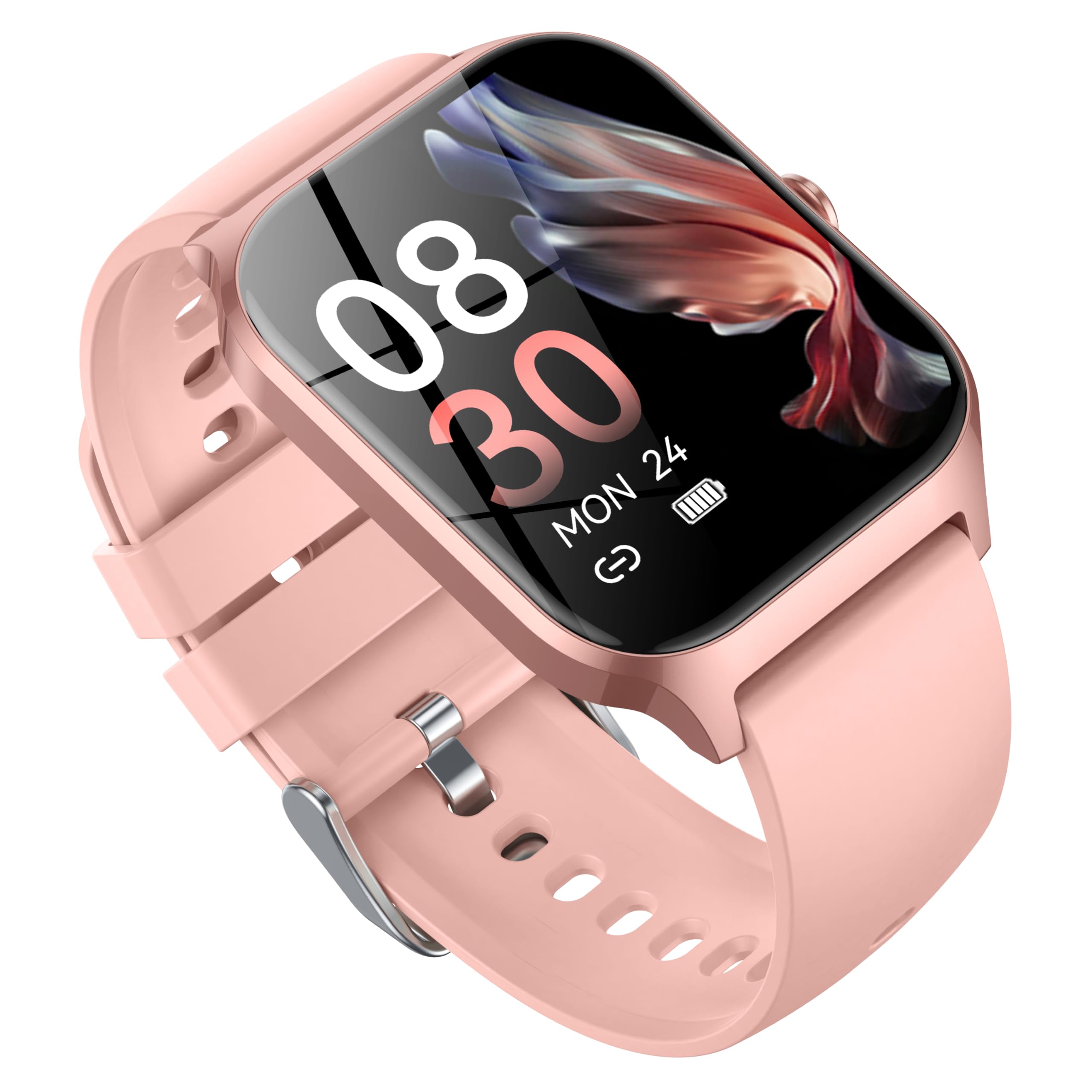 Photo 1 of CASCHO Smart Watches for Women (Android/iOS), 1.85" HD Smart Watch with Calls/Messages/AI Voice Control, Sleep/Heart Rate/SpO2, 120+ Sports Modes Fitness Tracker Watch - Lilac Pink