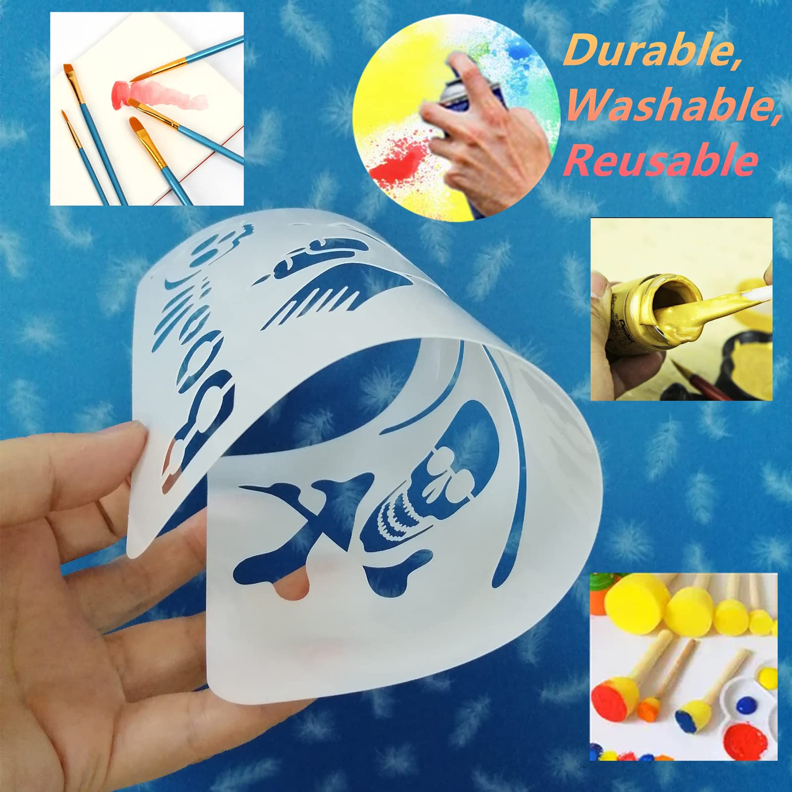BANLTRE 12 x 24 inch Flat Packaging 10 Sheets 7.5 mil Mylar Sheet Milky Translucent PET Blank Stencil Making Sheet for Cutting, Cut Tool Template Material (Flat Packaging)