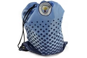 Manchester City FC Official Soccer Fade Design Gym Bag (One Size) (Light Blue/Navy)