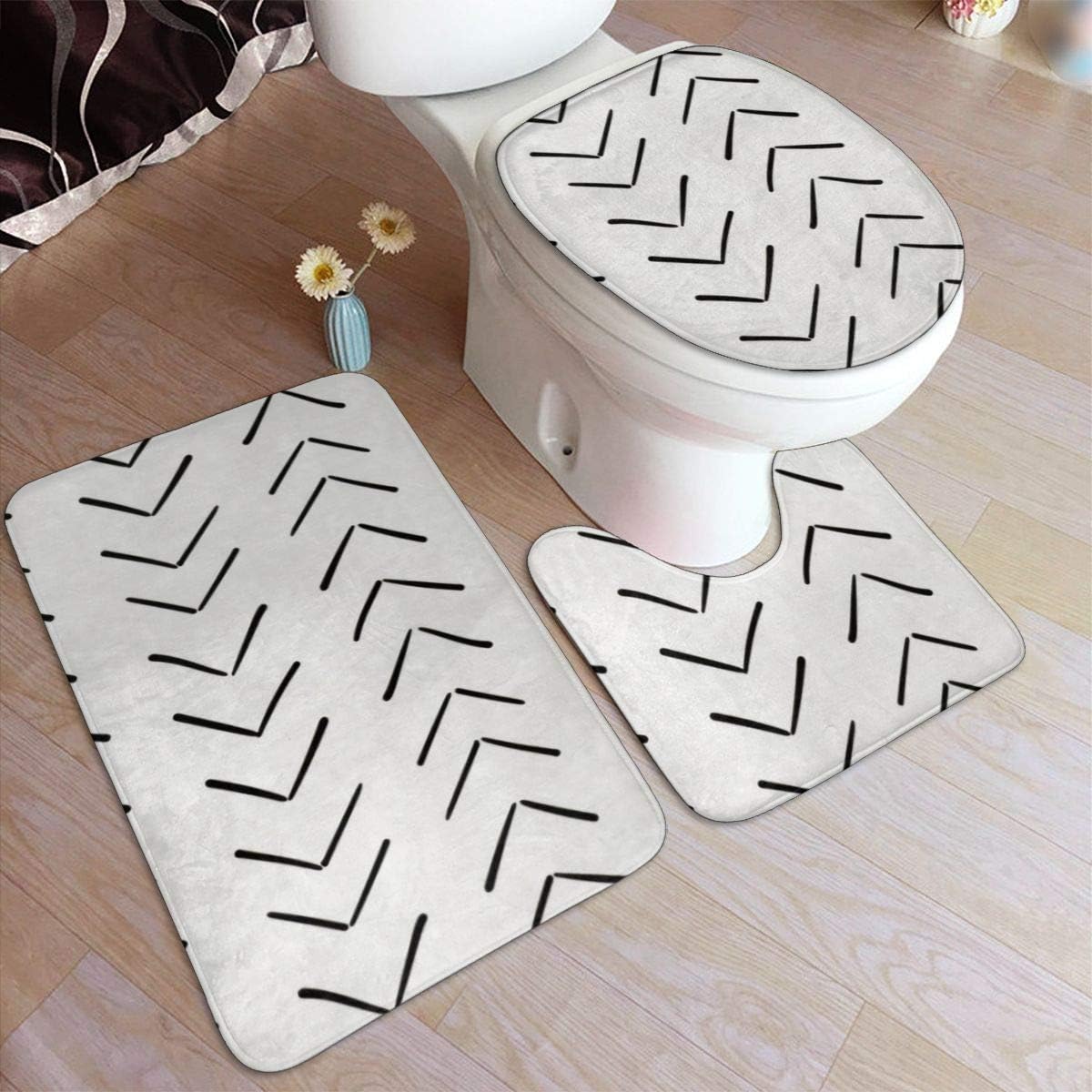 Jack16 - Juego de 3 alfombrillas antideslizantes para baño, diseño de