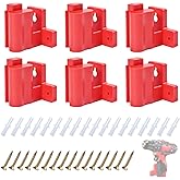 KETTKEL 6 Pack Tool Holder for Milwaukee Drill M12 12V,Wall Mount Plastic tools Storage with 18 Screws for Power Tool Storage