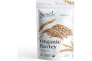 Food to Live Organic Barley Flour, 1 Pound – Non-GMO, Stone Ground from Whole Hulled Barley, Fine, Kosher, Vegan, Bulk. Rich in Fiber. Perfect for Flour Blends. Great for Baking. Product of the USA.