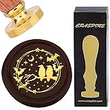 CRASPIRE Raven Wax Seal Stamp Retro Bat Moon Star