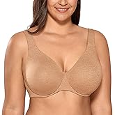 DELIMIRA Minimizer Bras for Women Full Coverage Plus Size Underwire Unlined Supportive Seamless Bra