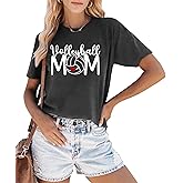 Ithalt Women's Volleyball Mom T-Shirts - Graphic Short Sleeve Shirts