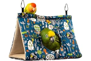 CZPET Bird Nest Budgies Hanging Hammock Bird Nest Summer Breathable Bird House Plush Shed Hut Parrots Love Birds Parrot Love Nest