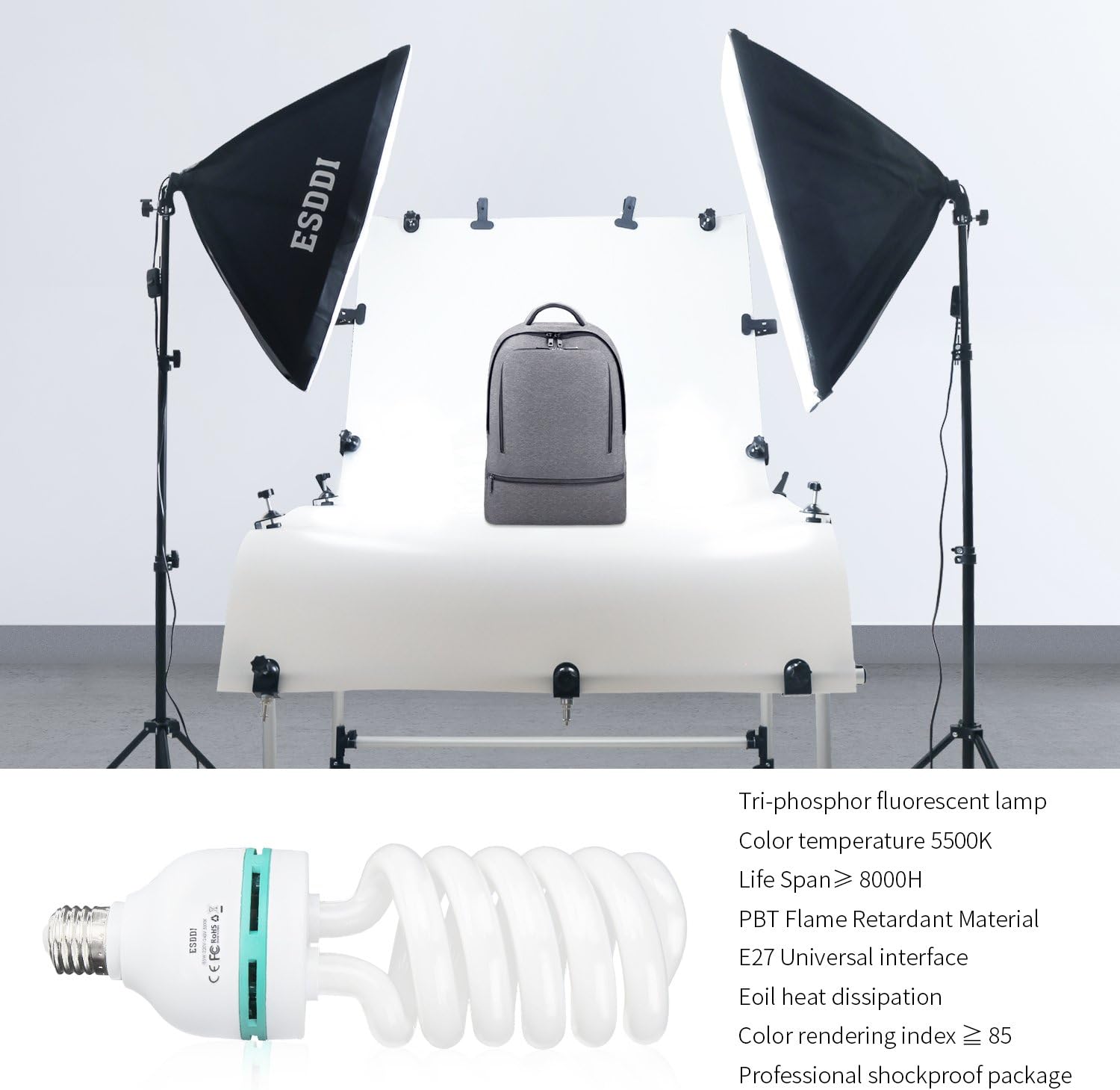 Proiettore Luci Natalizie Per Esterno Dmc.85 W 220 V 5500k Tri Phosphor Spirale Cfl Luce Diurna Bilanciata Lampadina Presa E27 Myapec2020 My