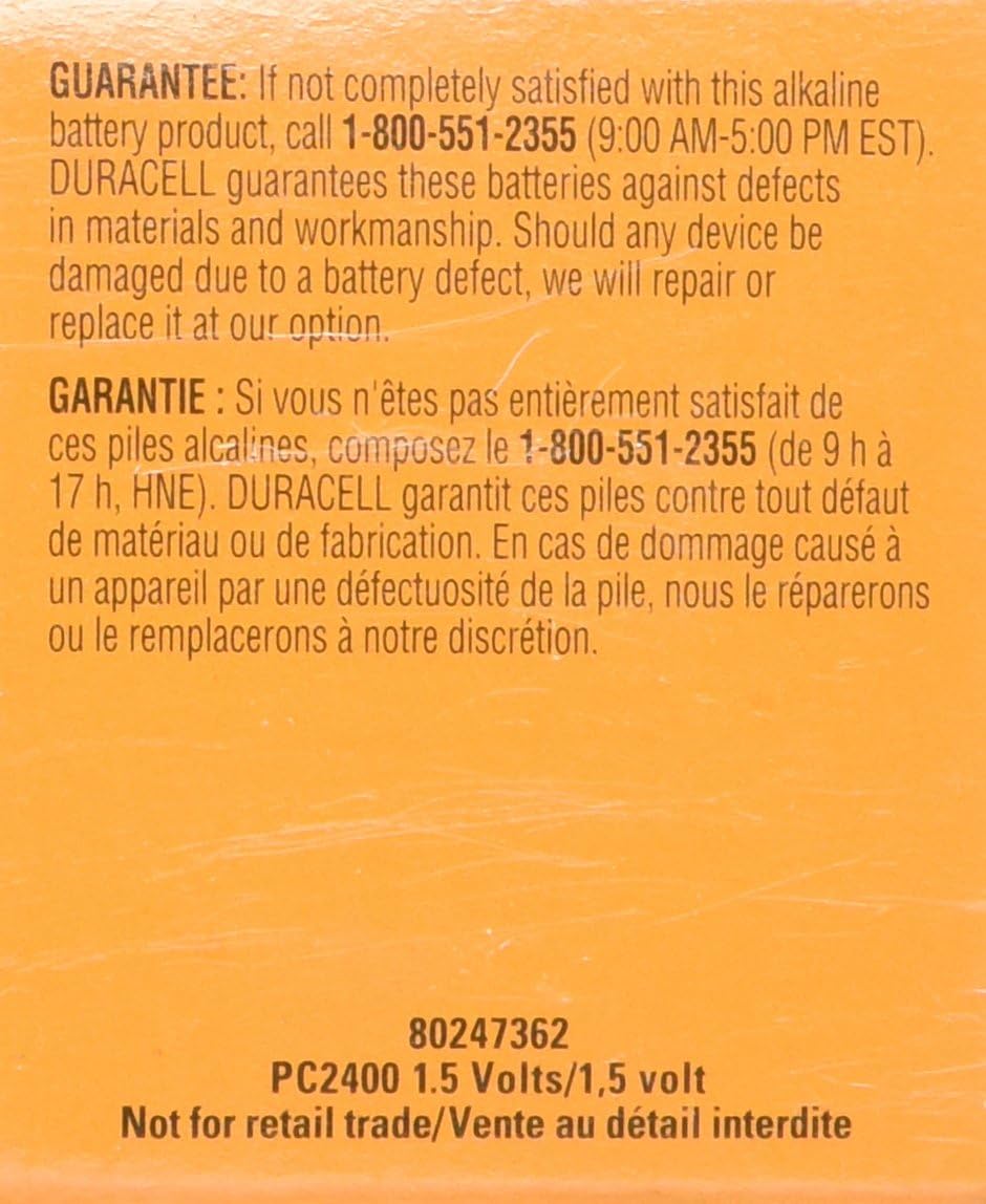 Duracell 32-MA92-DH0O Procell Alkaline Battery, AAA (Pack of 24), Packaging May Vary: Electronics
