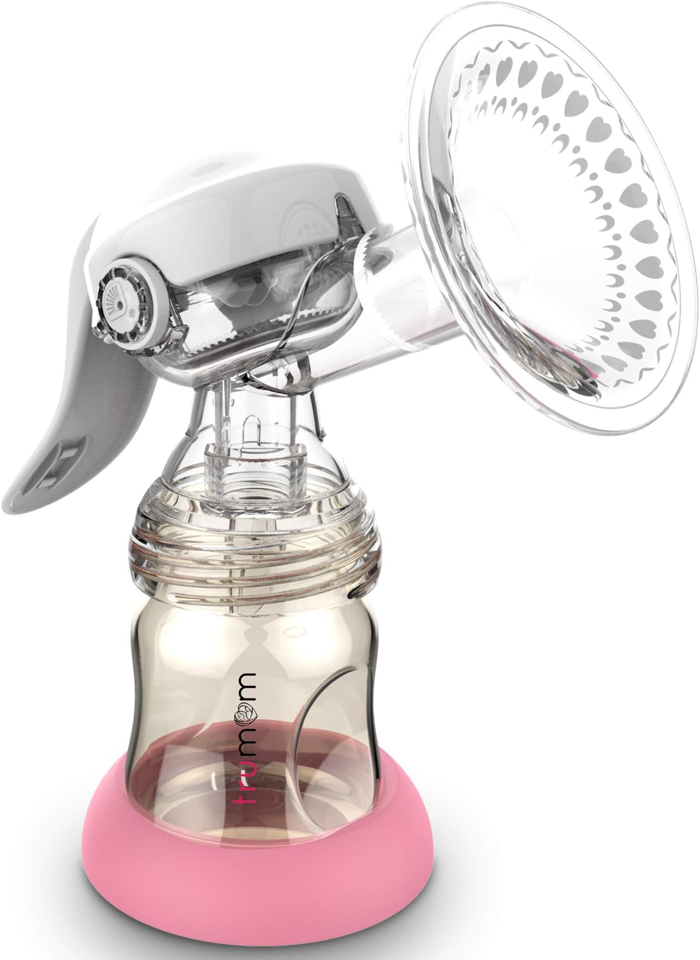 Trumom PPSU Gold Manual Advance Breast Feeding Pump with Suction Controller, Pink
