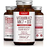 Premium Extra Strength Vitamin K2 with D3 &ndash; Vitamin D3 K2 MK7 Supplement for Healthy Bones, Healthy Heart & Cardiovascular Health- 60 Small and Easy to Swallow Caps MenaQ7 180 mcg & Vitamin D3 5000 IU
