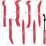 Wetado Trim Removal Tool 8PC Car Interior Clip Pry Kit Red view 3