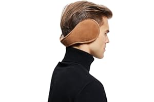 IKEPOD Winter Ear Muffs for Men Women Warm Fluffy Ear Warmers Behind the Head Earmuffs