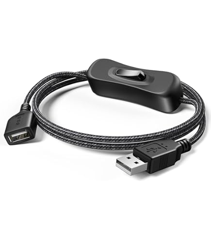 2 Pack USB Power Switch Cable, 3FT USB Male To Female
