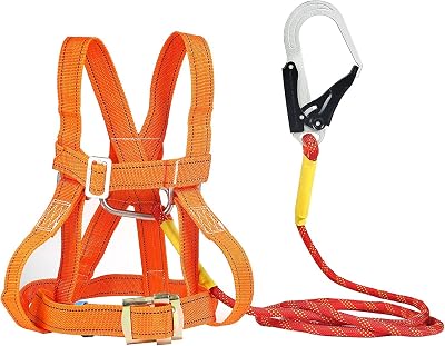 Btstil Full Body Safety Harness Kit Adjustable Belt for Aerial Work Fall