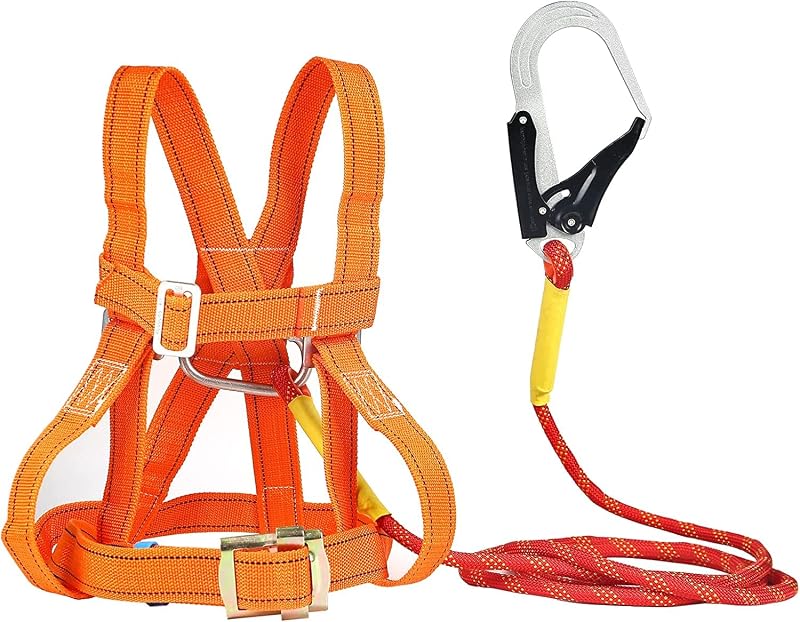 Btstil Full Body Safety Harness Kit Adjustable Belt for Aerial Work Fall