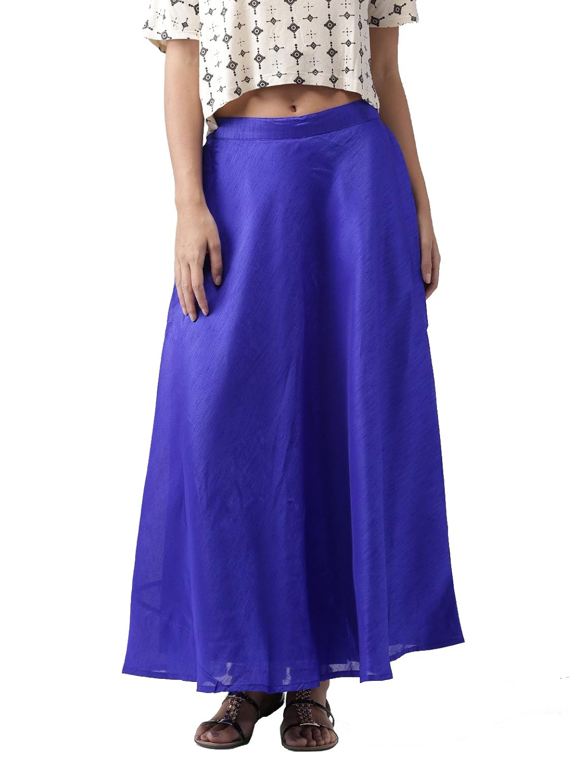 vastraa fusion women's chanderi maxi skirt