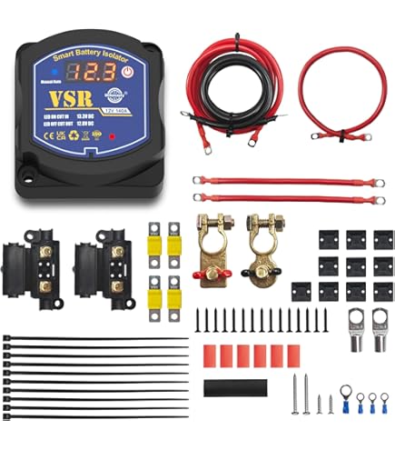 Dual Battery Isolator 12V 140Amp, Voltage Sensitive Relay Vsr Automatic Battery Disconnect Switch For Car Boat Rv Atv Utv Marine - View #8