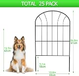 SARSTRY Decorative Garden Fence 25 Panels 8.25m Rustproof Metal Border view 2