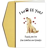 Oamiolek Funny Dog Valentines Day Card, Cute Valentines Day Card for Him Her, Birthday Cards Gift for Dogs Mom Dogs Dad, I Woff You