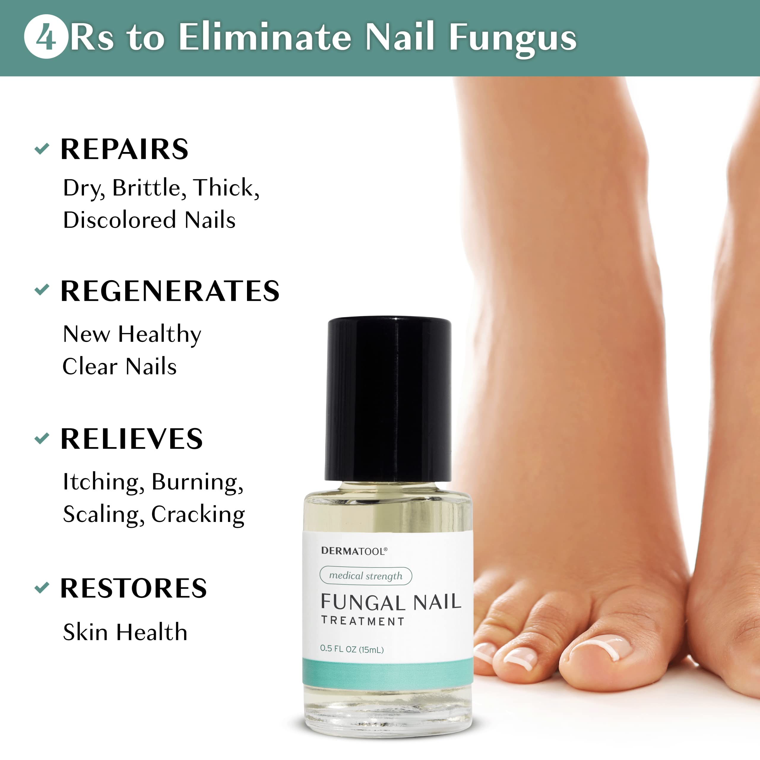 Toenail Fungus Treatment Extra Strength Antifungal Solution and Nail Fungus Treatment for Toenail - Repairs Fungal Damaged, Yellow, Thick, Discolored Nails - Fingernails and Toe Nail Fungus Treatments - Image 2