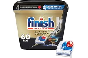 Finish® Quantum UltraMAX® Automatic Dishwasher Detergent, Fresh, 60 Tabs - Removes burnt-on stains & 24 h dried-on stains, no