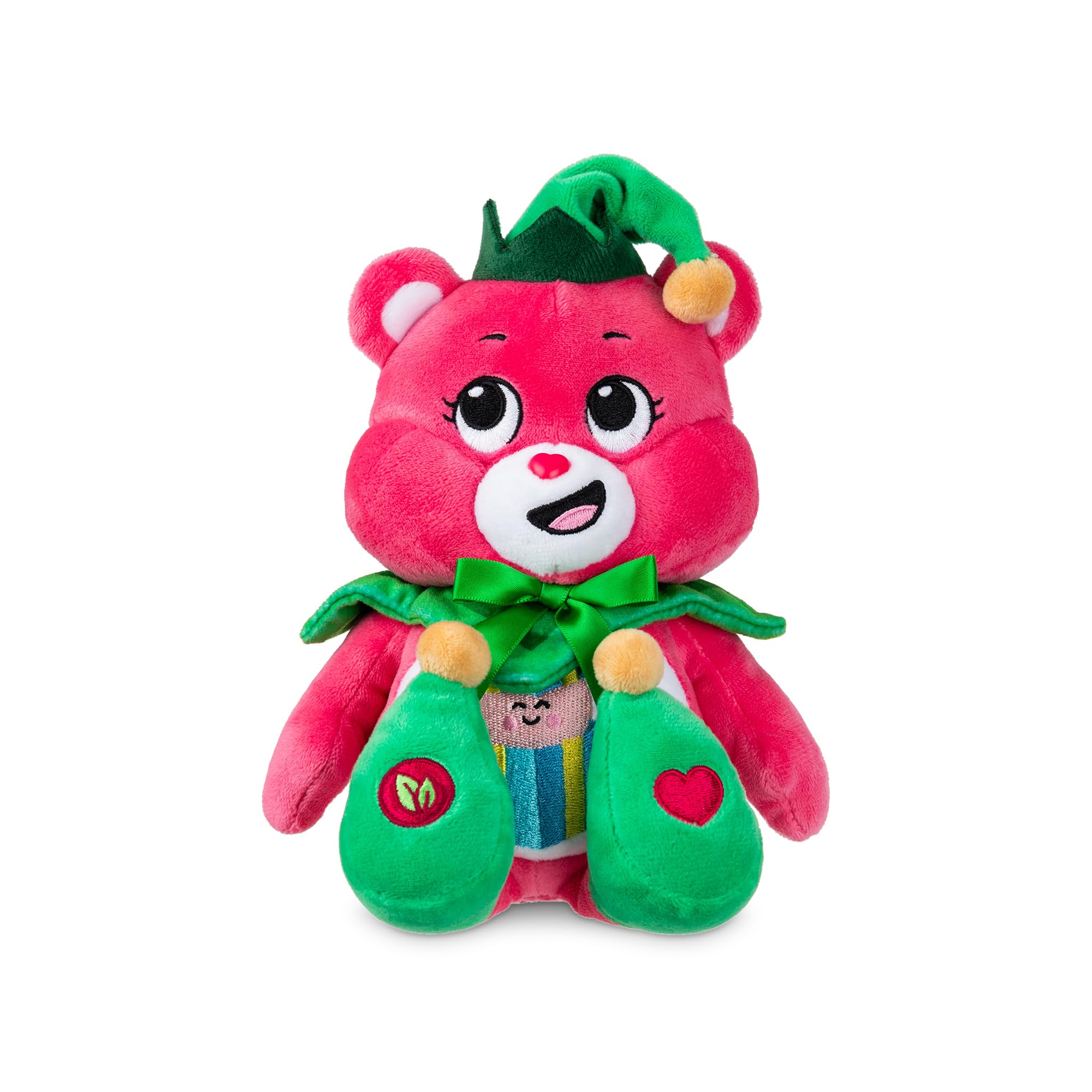 Care Bears Holiday Bean Plush Great Giving Bear - Elf Teddy, Christmas Collectible Cute Soft Toy