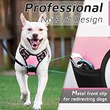 Eagloo Small Dog Harness Adjustable Front Back Clip No Pull Pink S view 3
