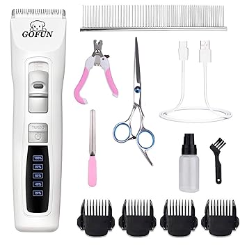 GOFUN Hundeschermaschine, 2 Geschwindigkeit Haarschneidemaschine Tierhaarschneider Haarschneider Schermaschine Hund und Katze