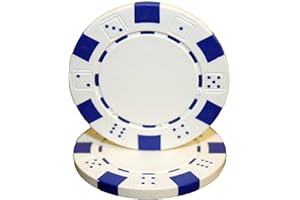 Brybelly 50 Clay Composite Striped Dice 11.5 Gram Poker Chips