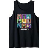 Minecraft Group Shot Colored Box Up Tank Top