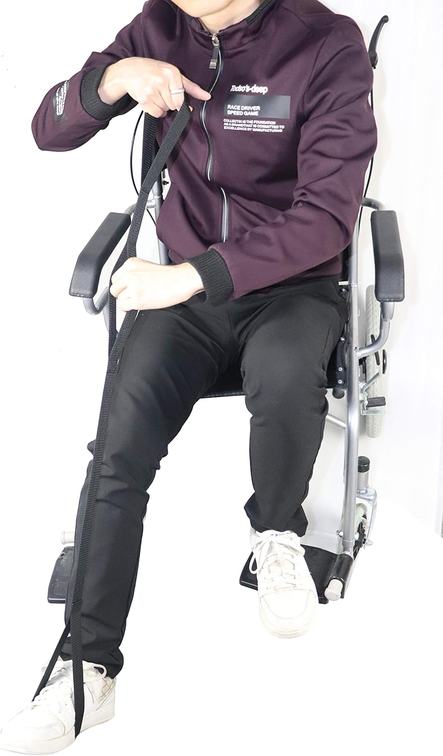 Fushida Leg Lifter Strap Flexible Foot Loop & Hand Grip for Adult,Handicap,Disability Long Band Mobility Aid for Car, Bed, Hip Replacement & Wheelchair, Leg &Thigh Lifter in Physical Therapy: Health & Personal Care