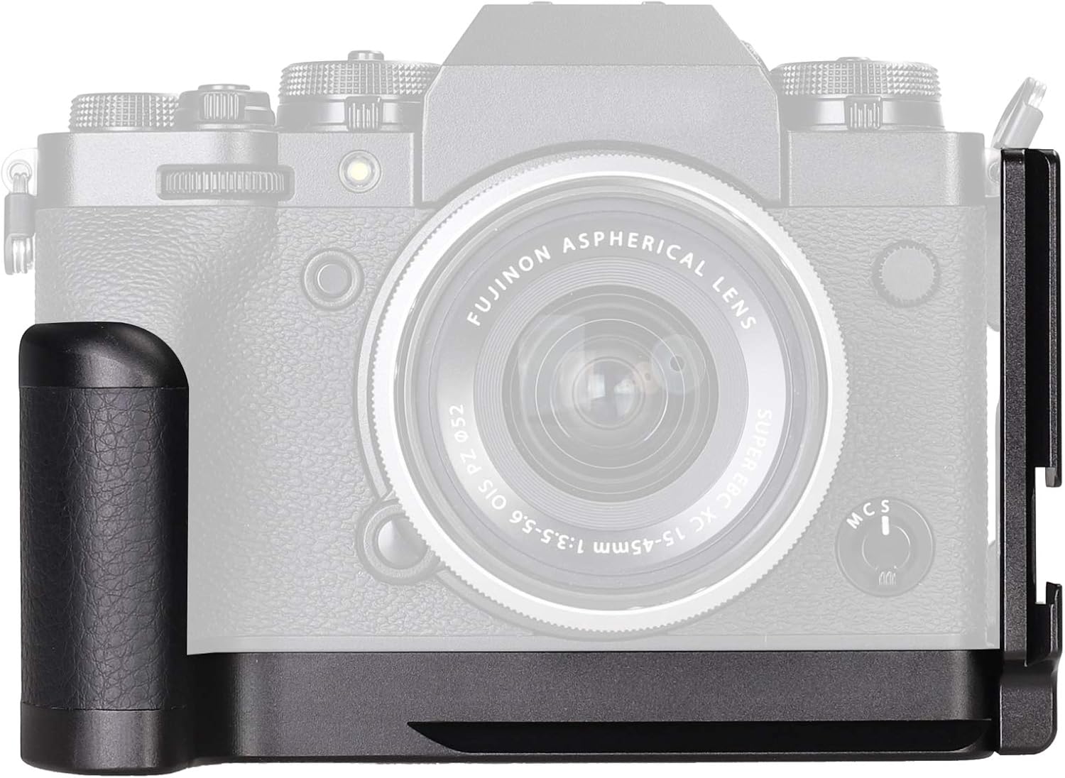 WEPOTO XT4-CL Hand Grip Quick Release Plate L Bracket QR Plate Compatible with Fujifilm X-T4 Camera -Aluminium Leather - Image 3