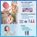 Townley Girl Stitch Train Case Makeup Set Frozen Kiss Lip Gloss Nail Polish view 6