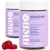 O Positiv MENO Gummies for Menopause, 30 Servings (Pack of 2) - Hormone-Free Supplements for Women with Black Cohosh & Ashwagandha KSM-66 - Helps Alleviate Hot Flashes, Night Sweats, & Mood Swings