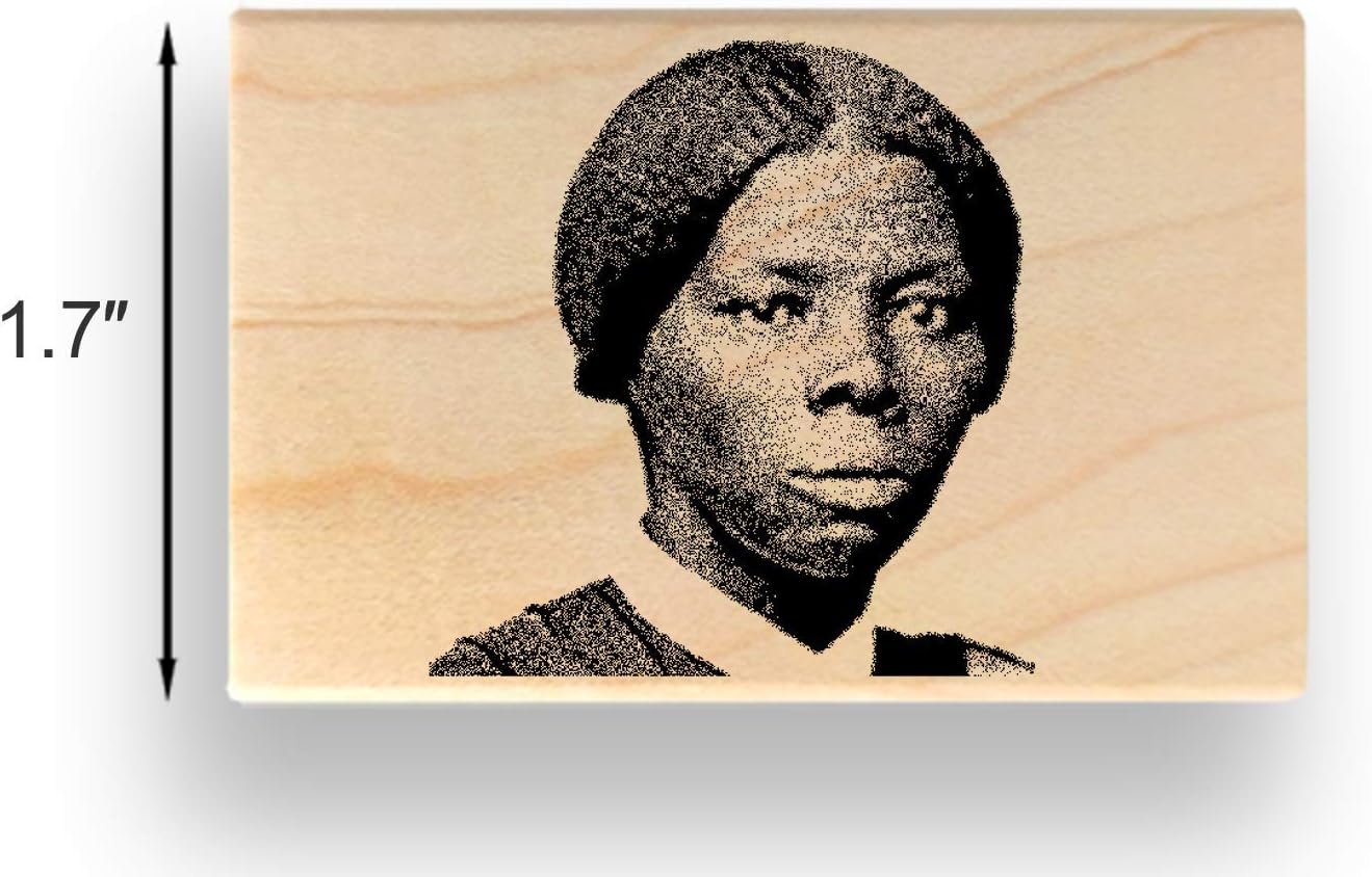 Amazon Com Harriet Tubman Rubber Stamp 1 5 8 Inch 41mm Tall Perfect For Stamping Over Andrew Jackson On Twenty Dollar Bills Office Products