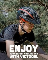 Victgoal Bike Helmet with USB Rechargeable LED Light Yellow L 57-61 cm view 9