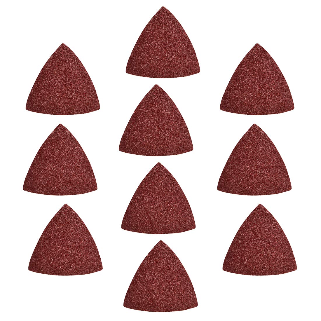sourcing map Detail Sander Sandpaper, Triangular Sanding Paper, Hook and Loop Sanding Pads, Triangle Oscillating Multi Tool, 60 Grits 10pcs