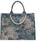 MOMEITU Fashion luxury tote bag cotton linen one shoulder large capacity jacquard embroidery retro Oil Painting handbag | Fashion, luxury, cotton linen, one shoulder, large capacity, jacquard embroidery