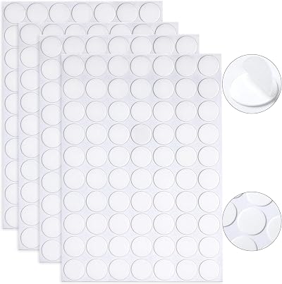 JANYUN 280 PCS Double Sided Adhesive Dots 20mm Clear Putty Removable Waterproof