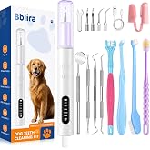 Bblira Dog Plaque Remover, Pet Tartar Remover for Teeth with LED Light &amp; 5 Speed Modes, Dog Ultrasonic Tooth Cleaner, Tooth Brushing Kit for Teeth Stains for Dogs and Cats, Best Gift for Pet